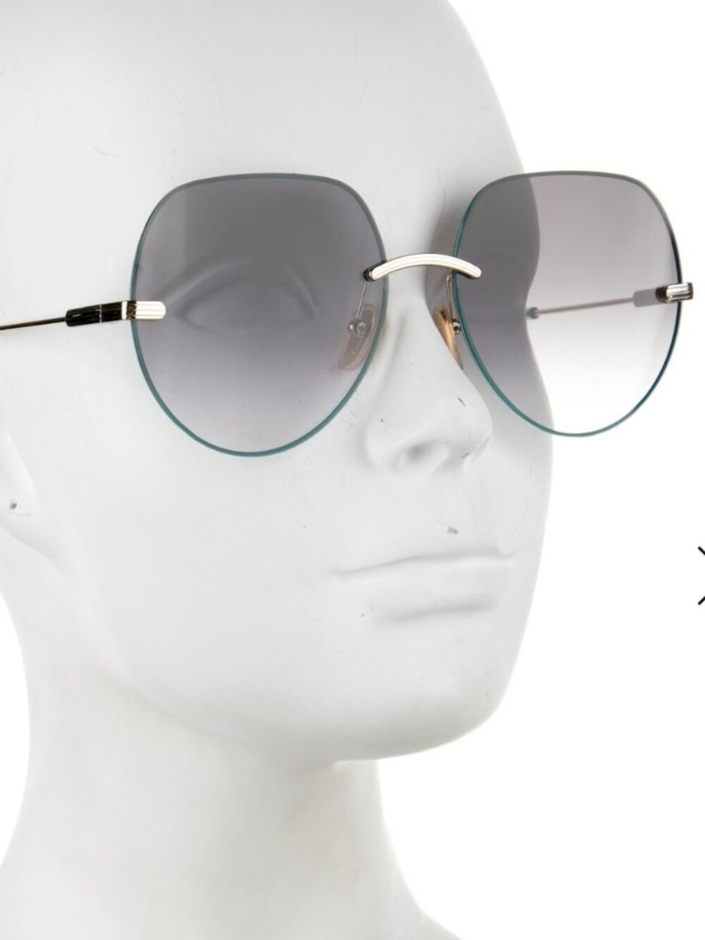 Chloé Benjamine Rimless Aviator Sunglasses